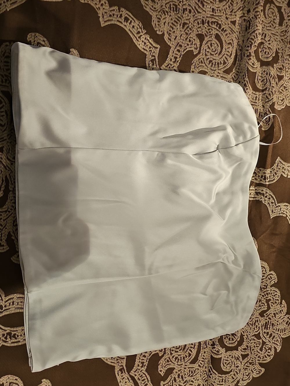 Abercrombie & Fitch White Satin Strapless Bandeau